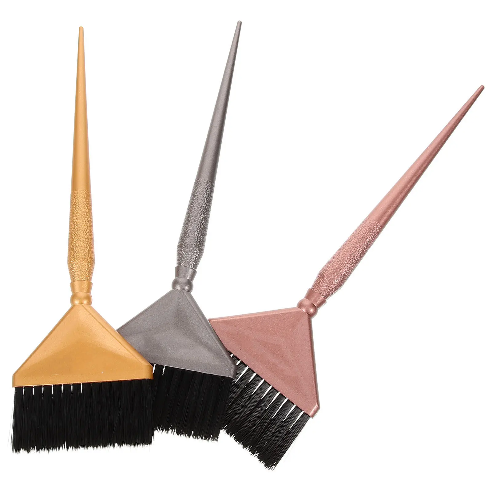 

3Pcs Hair Coloring Brush Set Professional Salon Grade Nylon Bristles Ergonomic Handle for Hair Dyeing Bleaching Highlighting