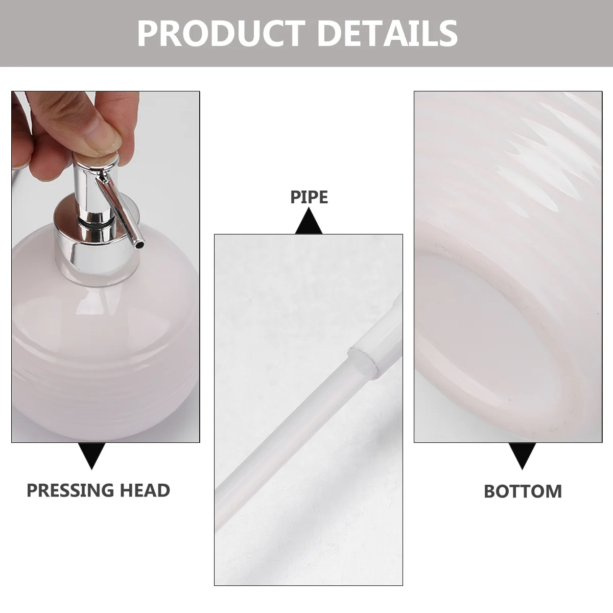 

1Pcs Ceramic Lotion Packing Pump Bottle Porcelain Squeeze Dispenser for Bathroom Makeup Travel Pump Dispenser Ceramic