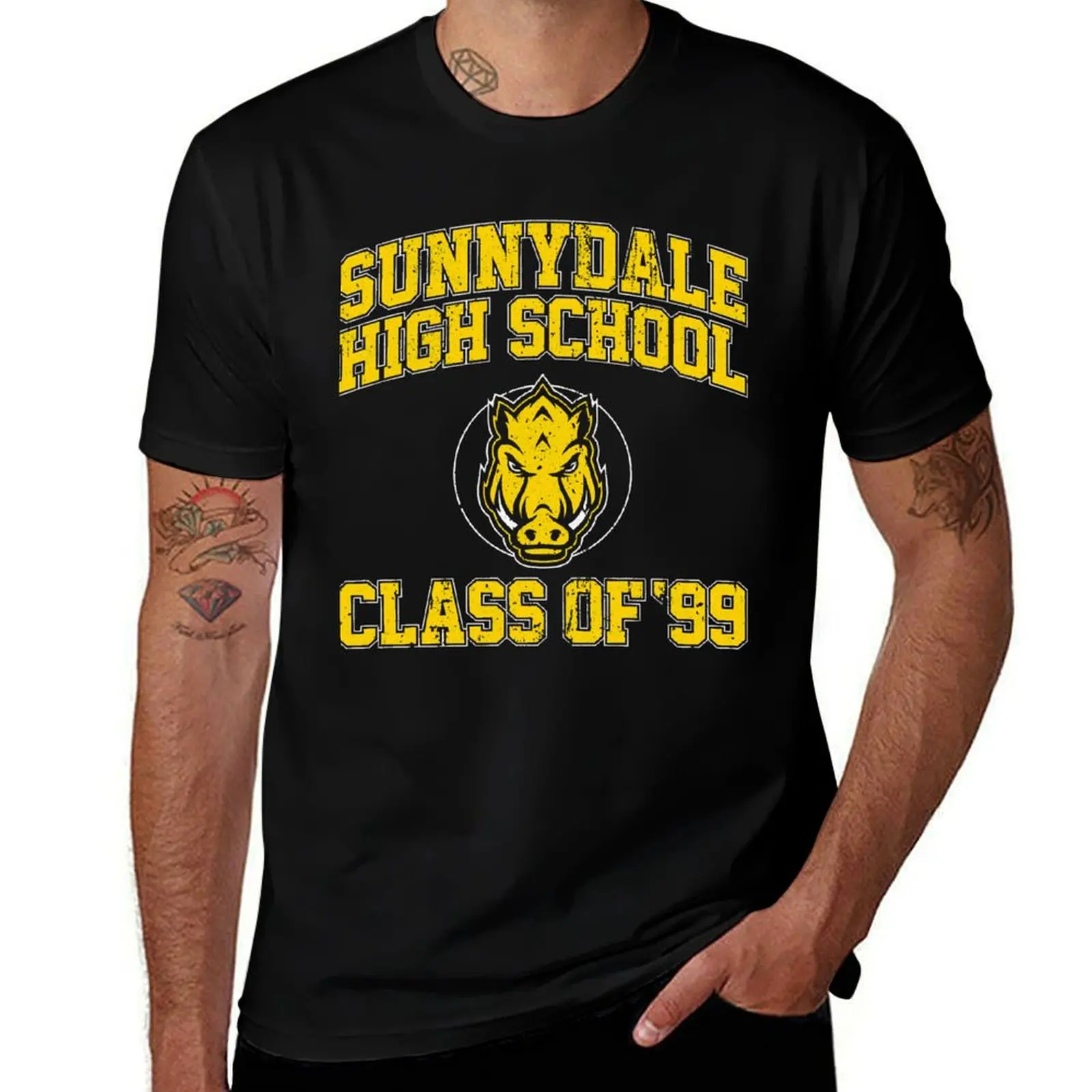 

Sunnydale High T-Shirt football t shirt man t shirt boys whites anime stuff t shirt men 100℅ cotton
