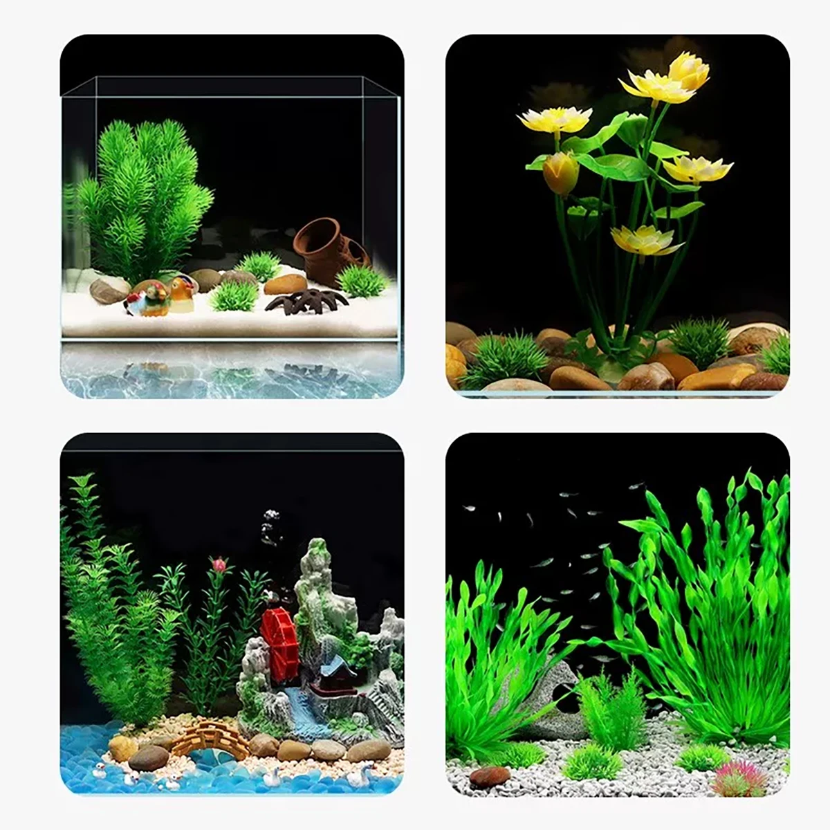 2/5/8 Random Artificial Seawee - đánh giá và giá Aquarium Plants