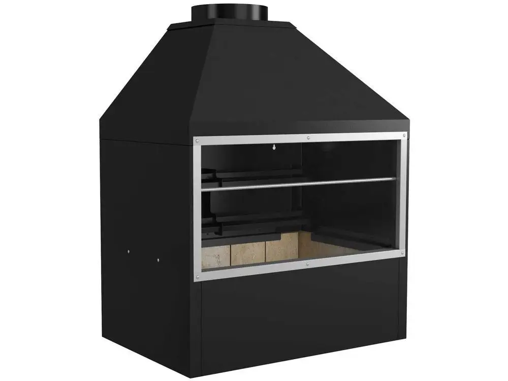 Metalvila-barbacoa de carbón 750C para pared