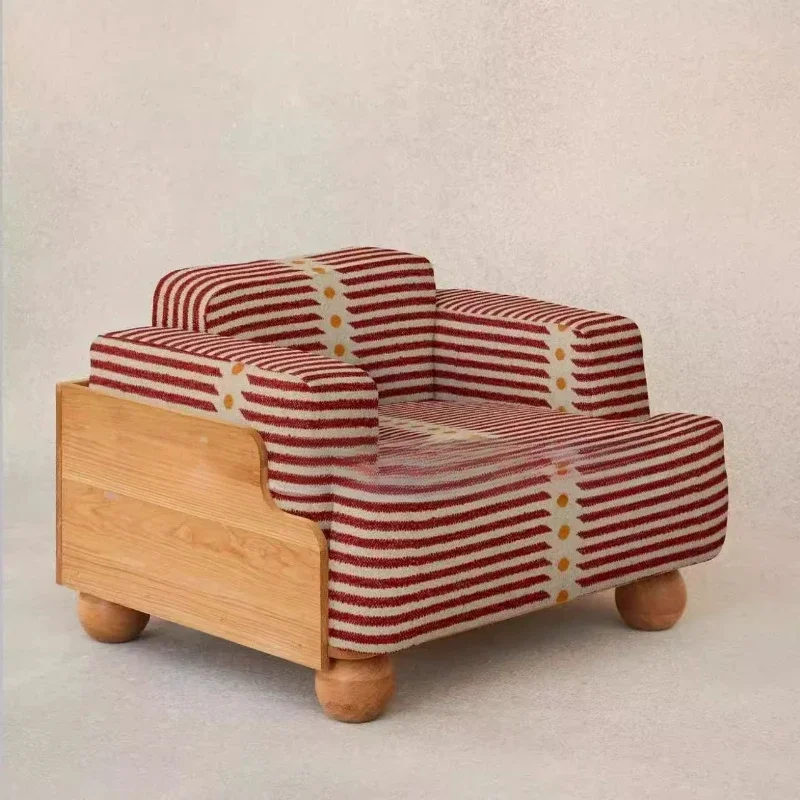 #Fabric Wood Lazy Chair Lounge Leisure Upholstered Indoor Lazy Chair Beauty Backrest Sillas De Sala De Estar Home Furniture