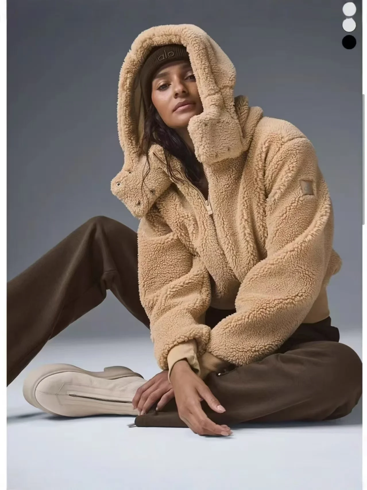 

Осень/зима 2022, женское теплое свободное универсальное пальто с воротником-стойкой, толстое короткое пальто