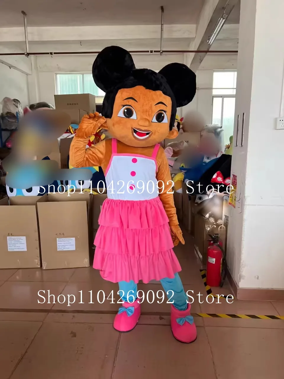 

Lovely Cartoon Gracie Corner Little African Black Girl Mascot Costume Birthday Anime Character Party Cosplay Costume Maskote