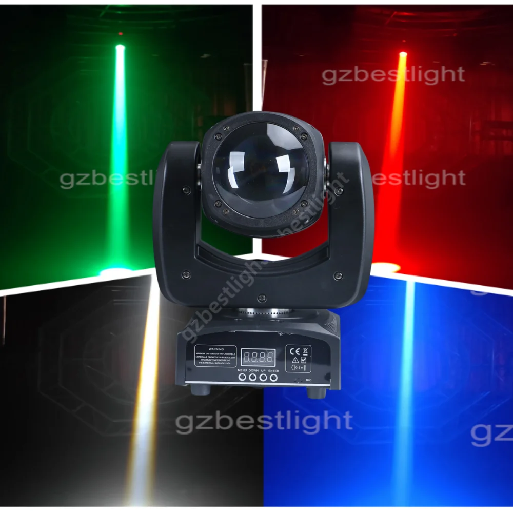 Imagem -04 - Beam Moving Head Stage Spotlight Rgbw Âmbar Laranja Roxo Cores 7in com Anel Luz Led 120w 90w