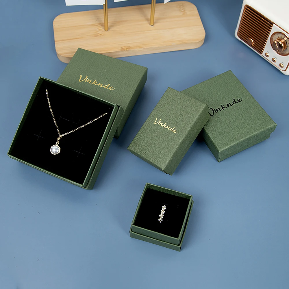 

100 шт./лот, упаковка для ювелирных изделий, маленькое ожерелье, серьги, коробка, милые коробки-органайзеры с логотипом, бумажный футляр с узором личи