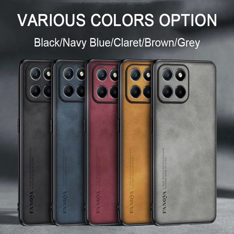 For Honor X8A Чехол Для Shockproof Matte Leather Case Soft Back Cover Fundas For Honor X8A чехол Bumper