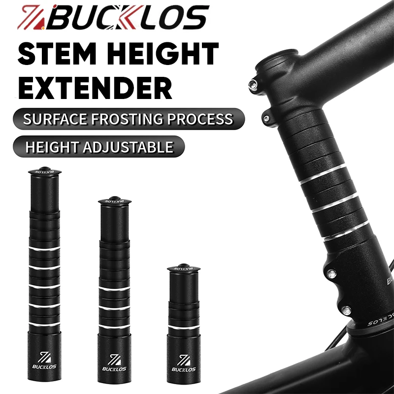 BUCKLOS Bike Stem Height Extender 115mm 180mm 210mm Bicycle Handlebar Rise Up Adapter Road Mountain Bike Stem Extender Bike Part