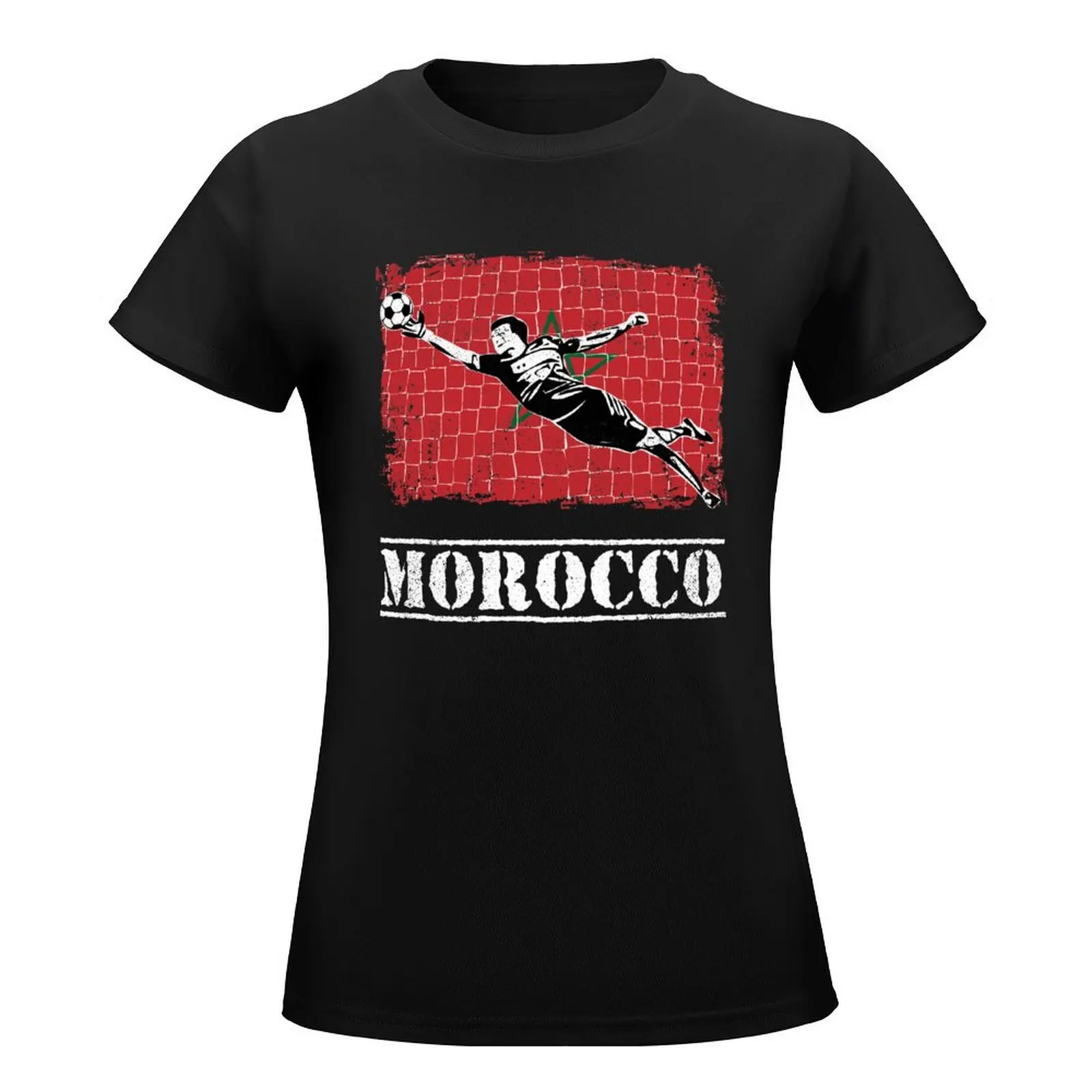 Morocco Soccer Goalie Goal Keeper Shirt T-Shirt anime kawaii clothes korean fashion new edition plain t shirts for Women