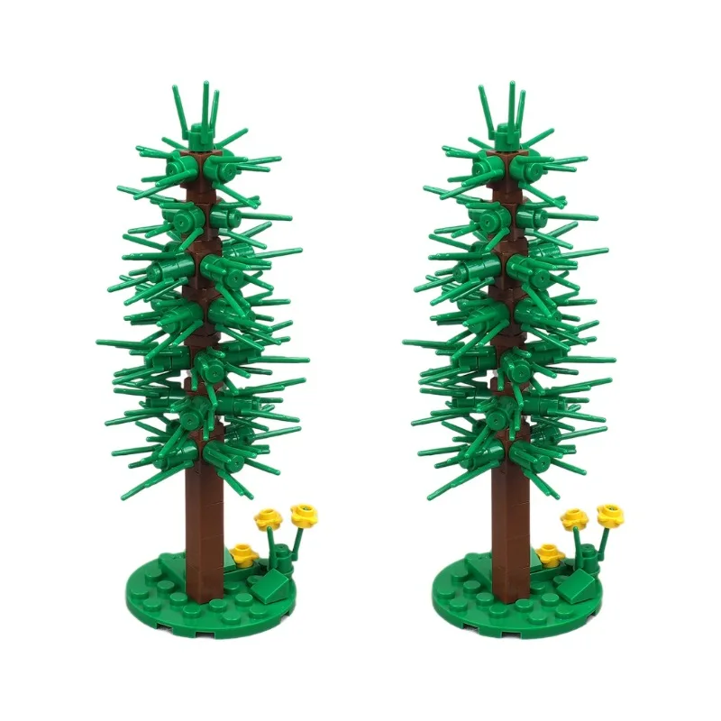 MOC DIY Dschungel-Garten & Baum-Bausteine - Hoflandschaft-Steine Kompatibel mit Großen Stadtansicht-Sets