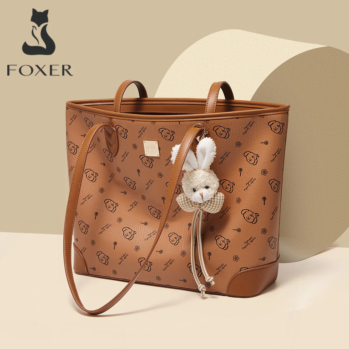 

FOXER Women's Shoulder Bag Synthetic leather Large Capacity Handbag All-match Commute Travel Tote Bag Casual Fashion