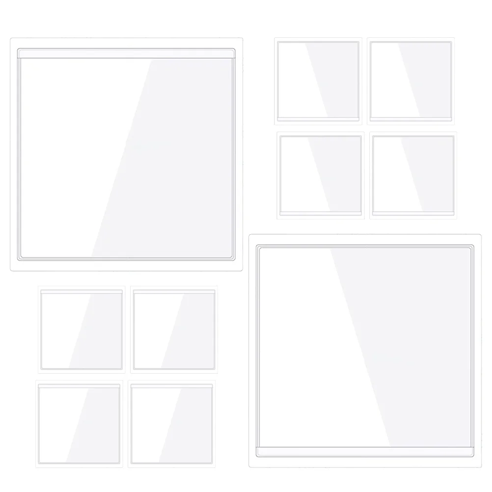 20Pcs Sticky Card Sleeves Clear Adhesive Pockets Index Card Holder for Classroom Library Market Easy to Replace No Residue