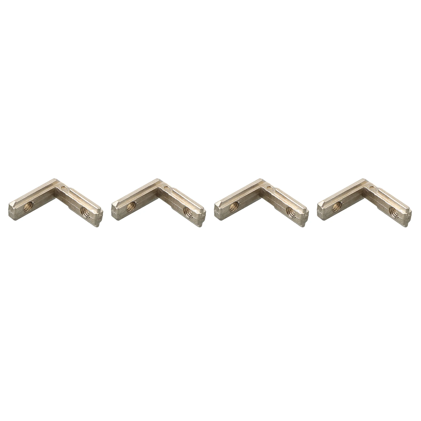 Practical T Joint Brackets Slot Corner Rack Zinc Alloy 20pcs Silver Reinforce Rectangular Corner Joints Practical