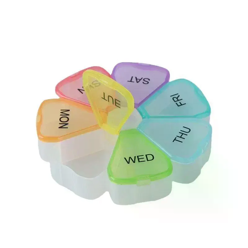 Portable Travel Tablet Organiser With 7 Large Compartments For Vitamins Supplements Medication