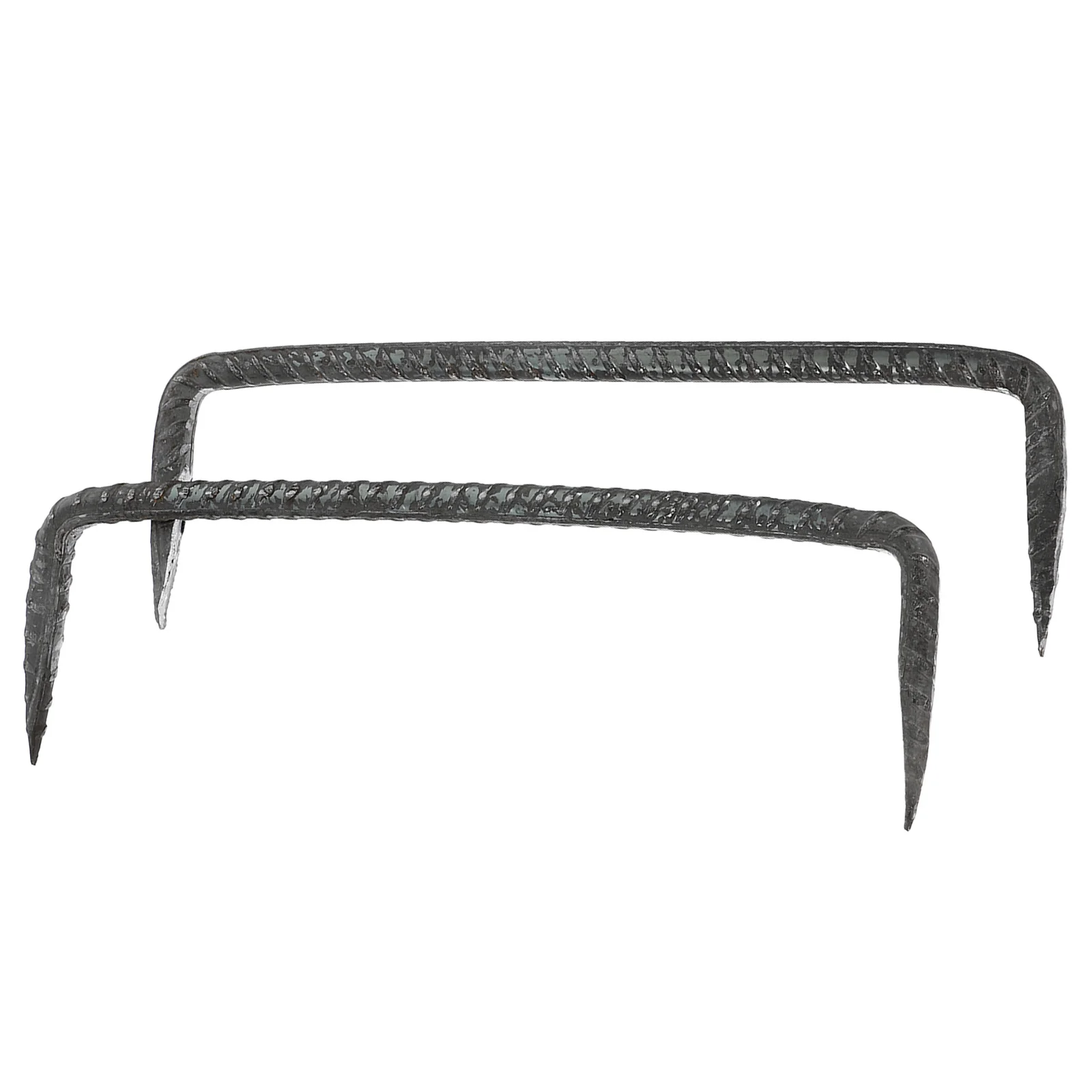 2Pcs Steel Fastener Nails Heavy Duty Double Pin Pointed Tips for Woodworking Construction Fixing Projects Fastener Nails