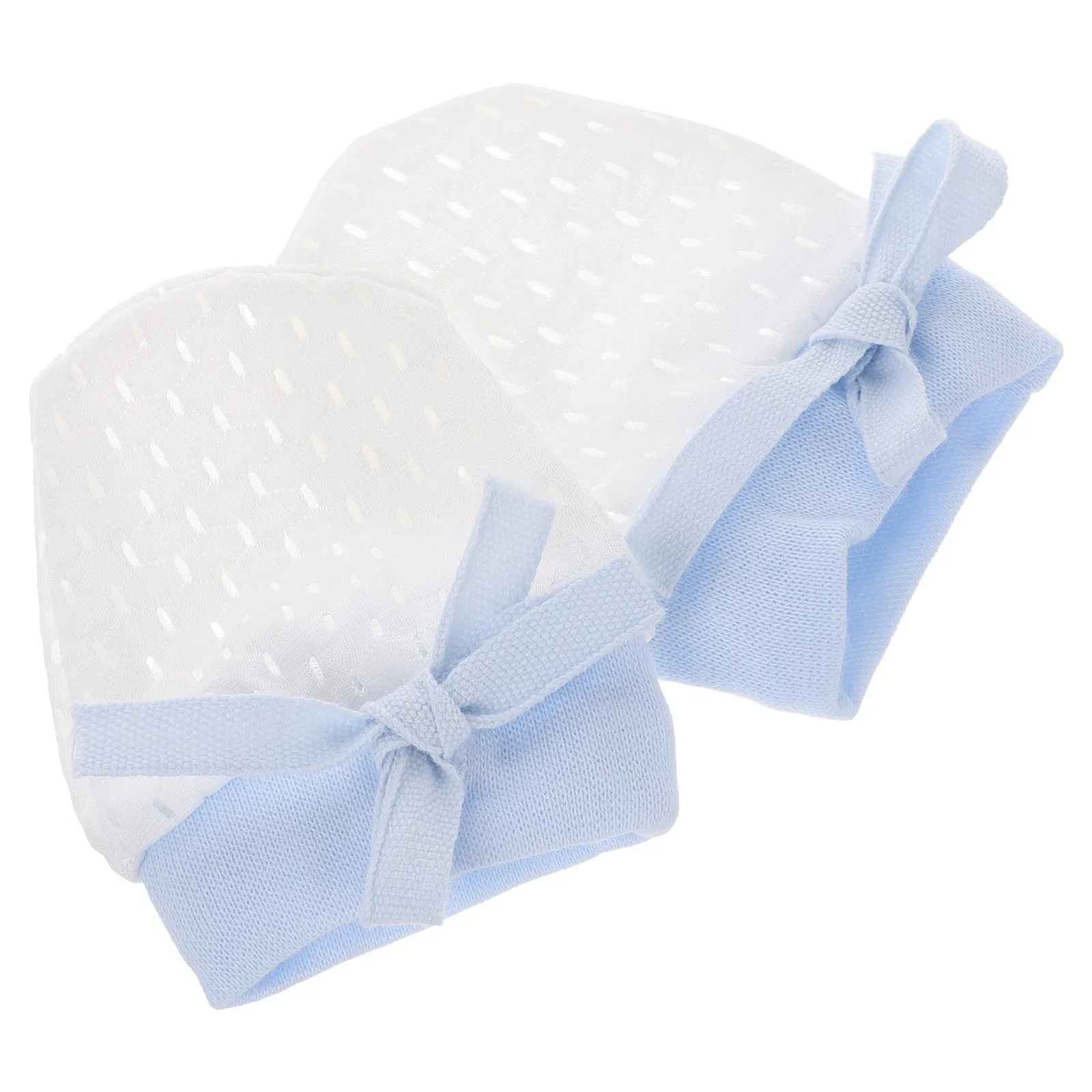 

Пара детских варежек-наперстков без царапин, регулируемые на завязках, для младенцев и малышей, из мягкого хлопка, защита от царапин