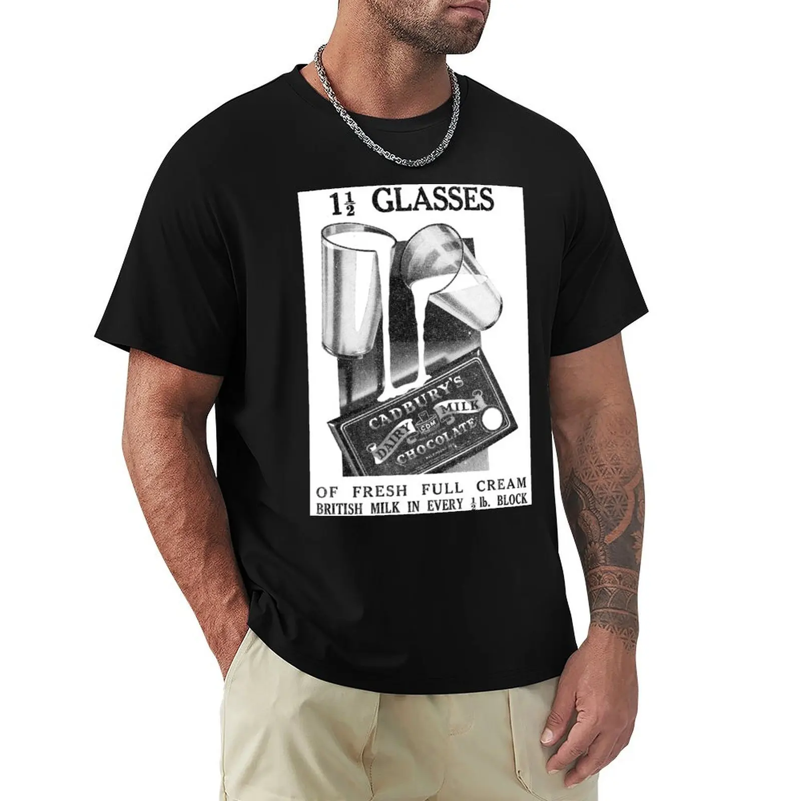 Camiseta deportiva Cadbury's - Dairy Milk Chocolate - 1933 con publicidad vintage para hombre