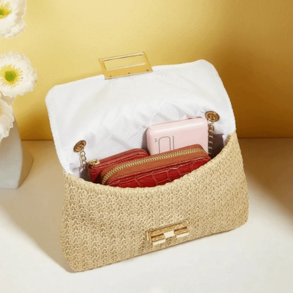 

Fashion Versatile Straw Bag Casual Bohemian Style Crossbody Bag Small Size Shoulder Bag for Women