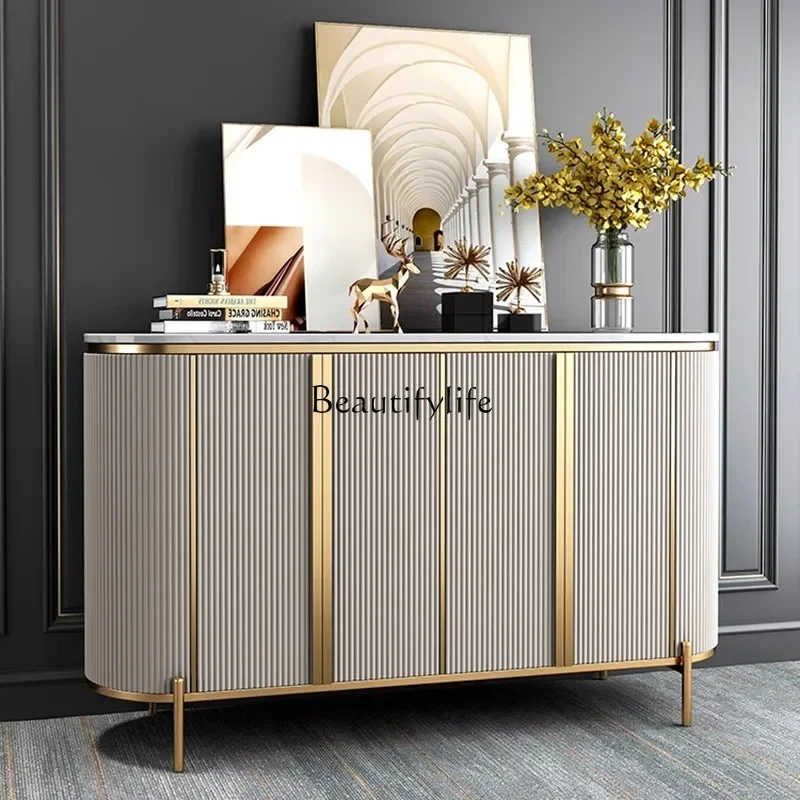 

FG10Modern simple partition decoration solid wood edge cabinet American entry rock slab mystery cabinet