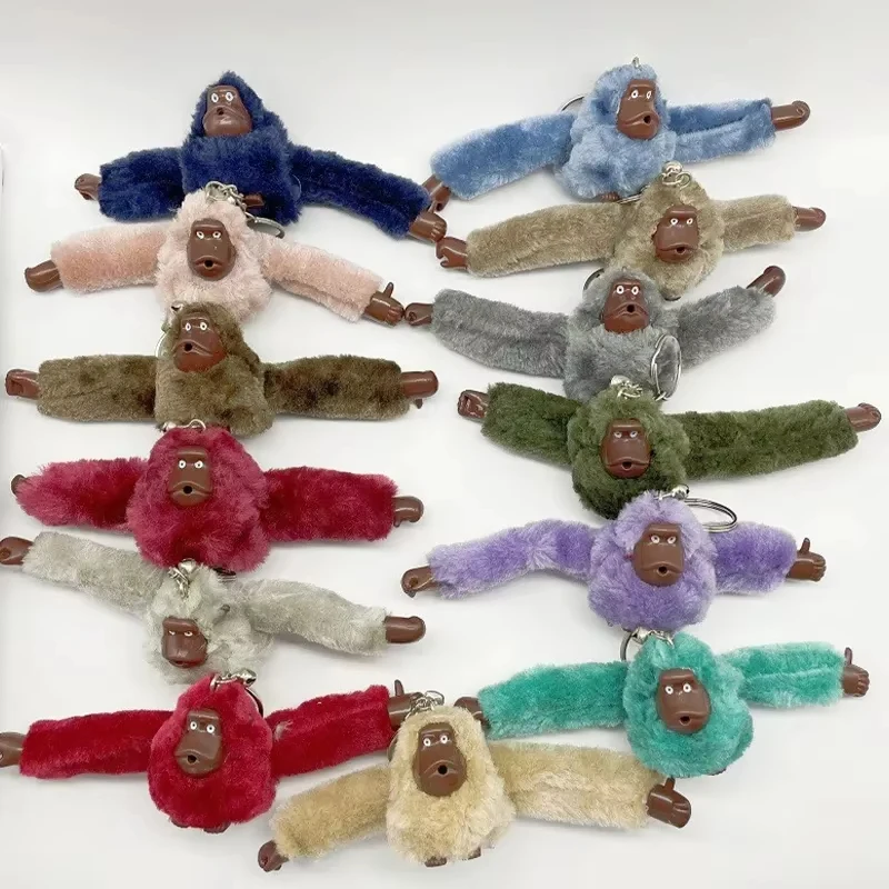 Pluszowy brelok do kluczy Małpka Goryl Plecak Wisiorek Śliczne długie ramię Torba na zwierzęta Wisiorki Breloczek Ozdoba Prezenty urodzinowe dla dorosłych dzieci