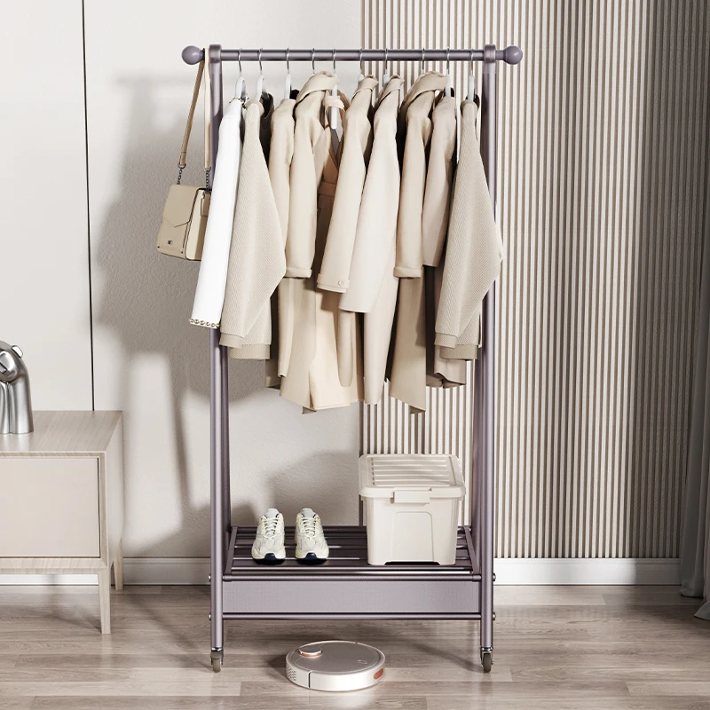 علاقة غرفة النوم، قابلة للإزالة للاستخدام المنزلي، سميكة وجريئة على الأرض، رف تجفيف بسيط بقضيب واحد