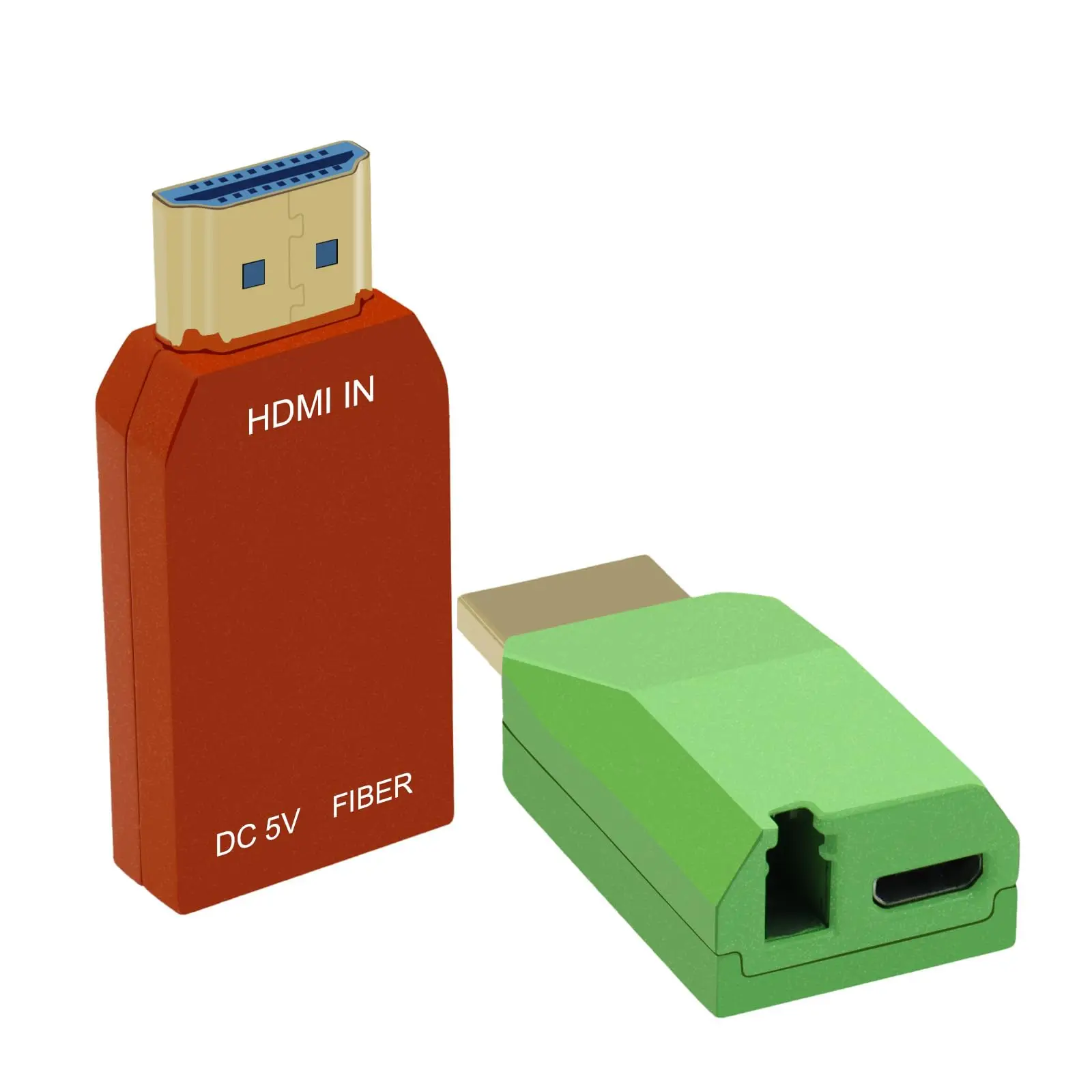 

Mini 4K HDMI Fiber Extender HDMI 4K@30Hz/60Hz OM3/OM4/OM5 Multimode Up to 300m(984ft) HDMI 1.4/2.0/2.1 used by pairs