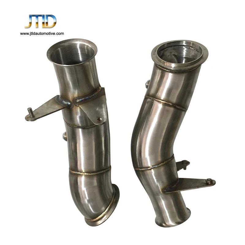 

JTLD Performance System 304 Stainless Steel Polished Exhaust Decat DownPipe for BMW 335i F30 N55 Pipe