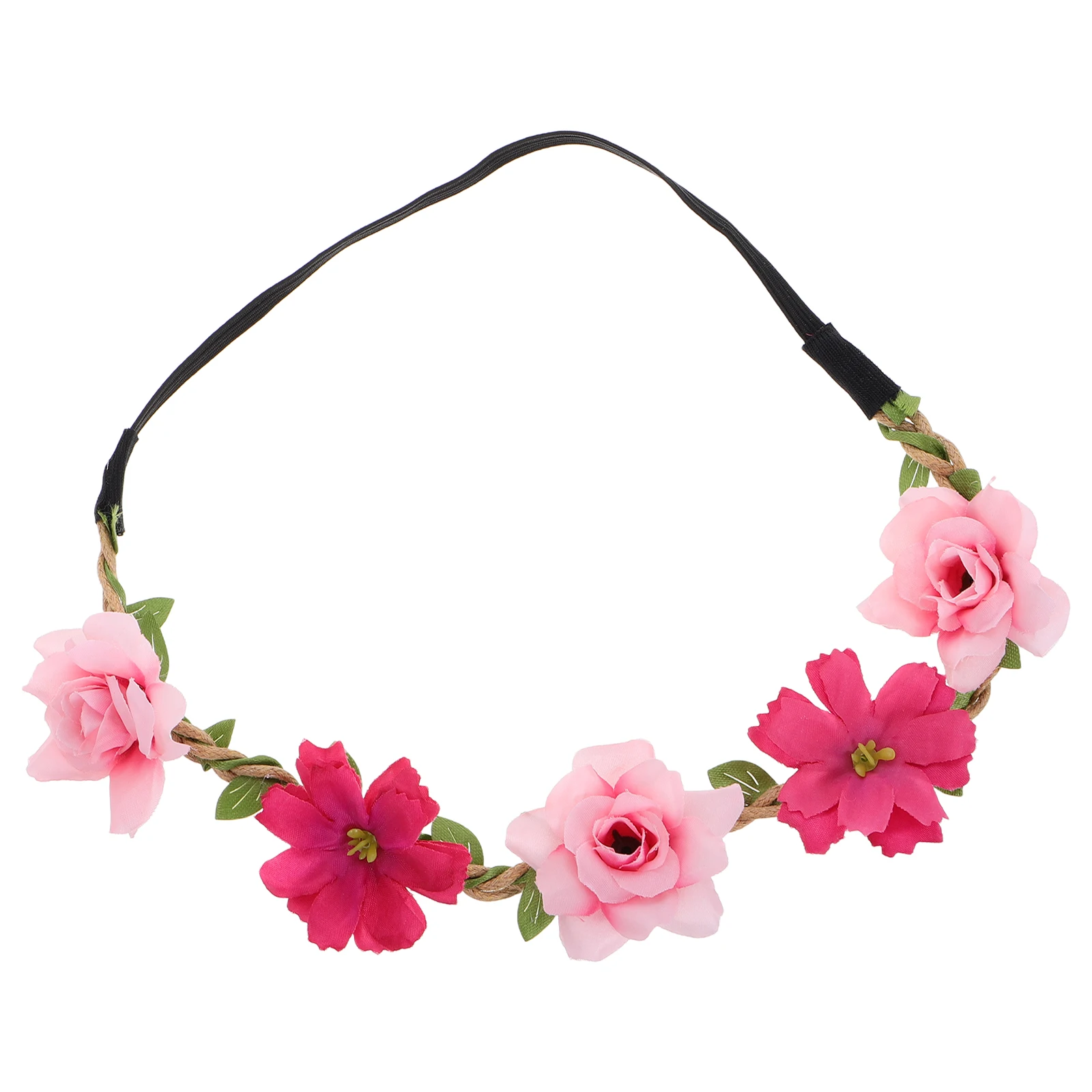 

1Pcs Bridal Flower Hairband Comfortable Artificial Flower Headdress Wedding Party Vacation Photo Props Floral Headpiece