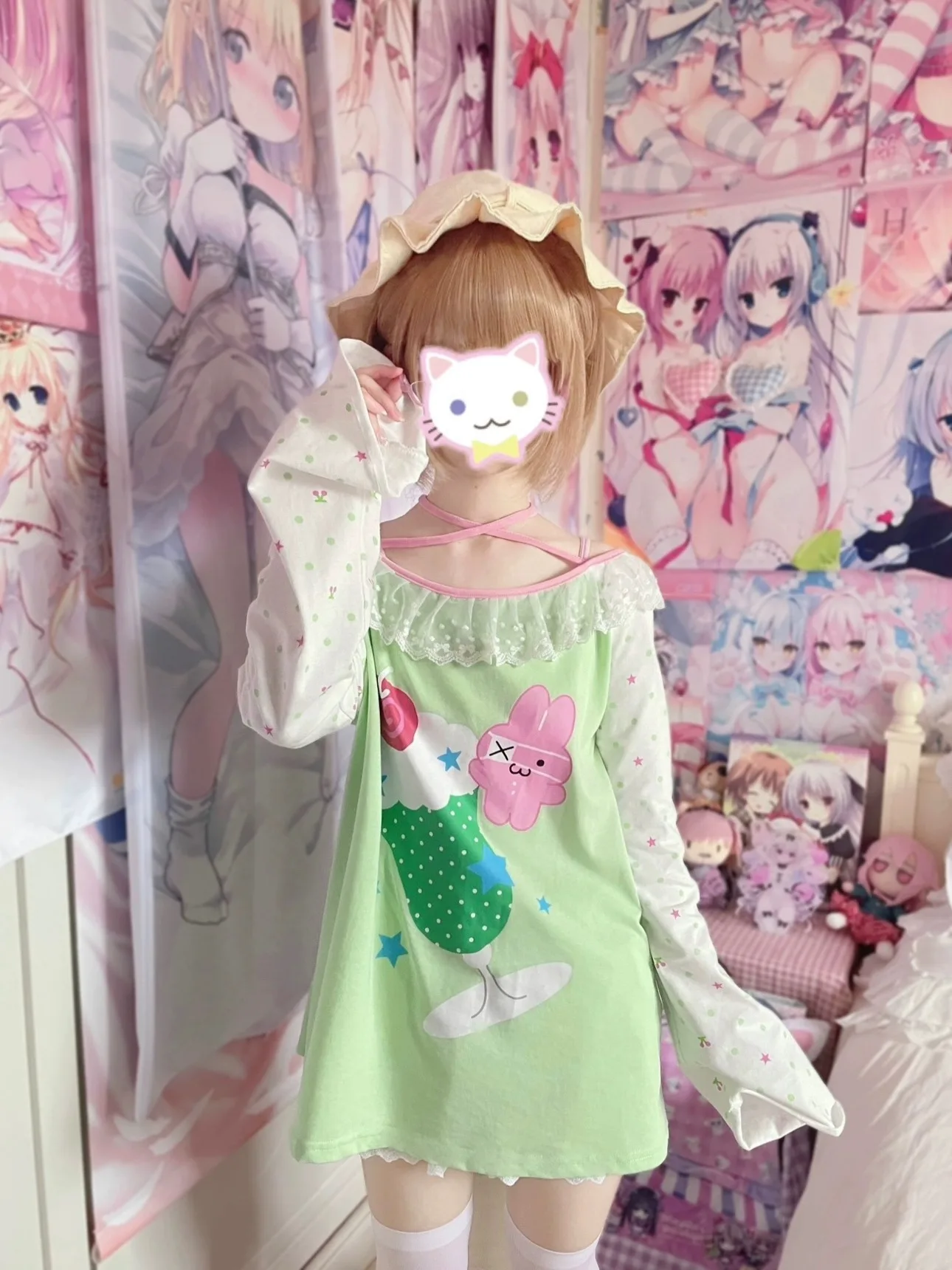 Oversized Women Loose Shirts 2024 Spring Casual Long Sleeve Cute Subadorable Y2k T Shirt Japanese Kawaii Sweet Harajuku Tops