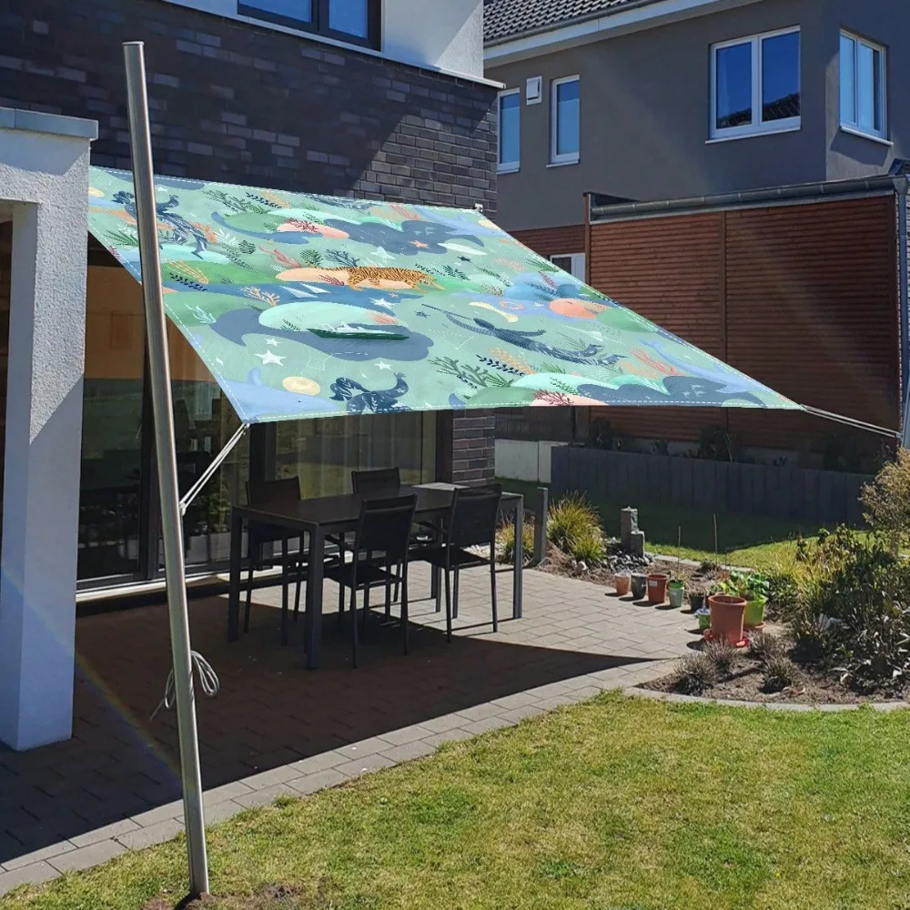 

Polyester Natural Scene Digital Sunshade, Waterproof & UV Protection Detachable Canopy For RV, Camping & Fishing TUVW