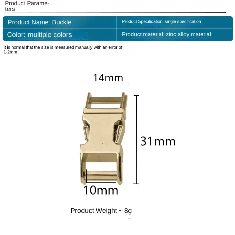 Accessories Multicolor Adjustable Buckles Custom Metal Side Quick Release Metal Buckle