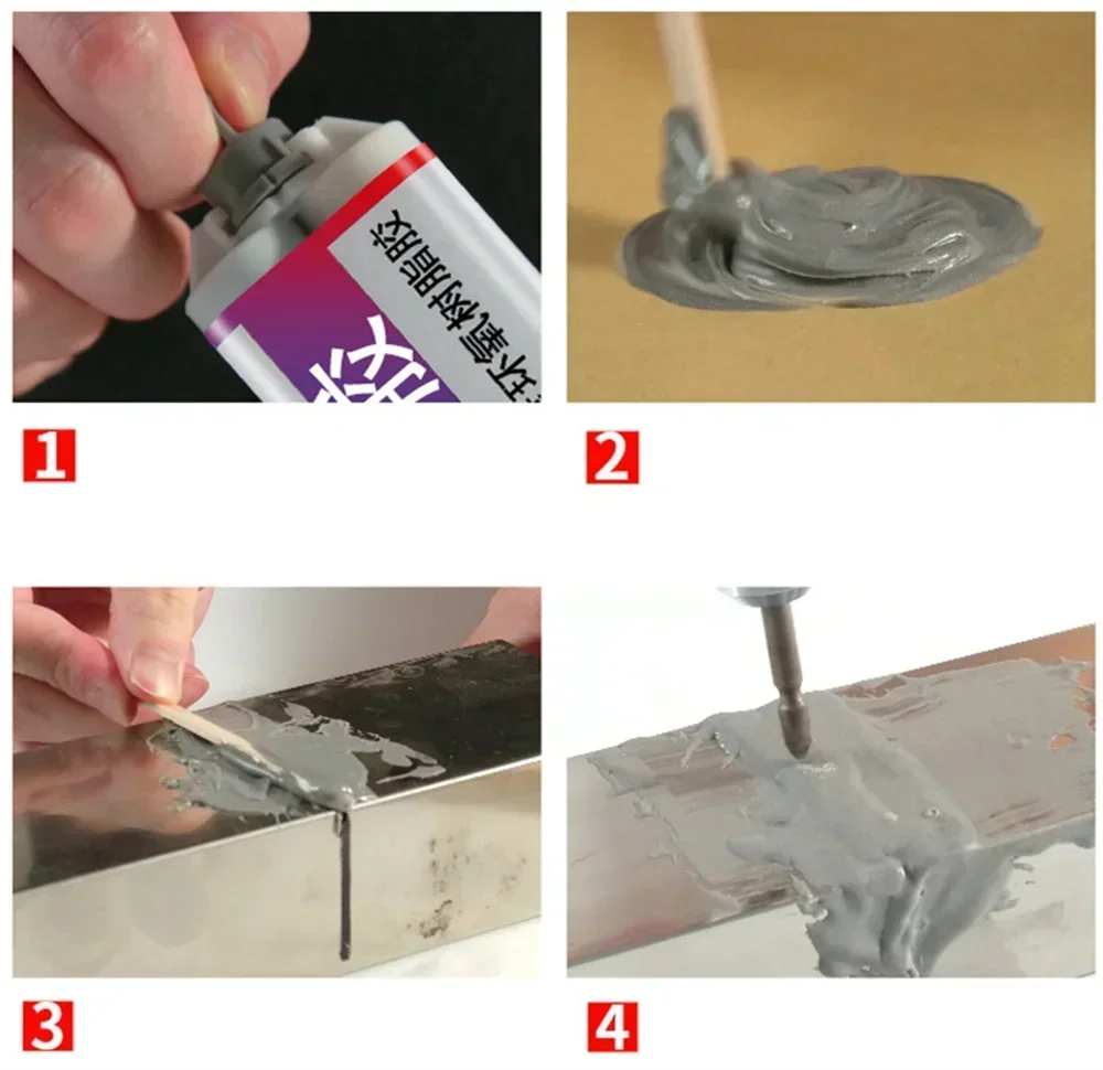 Magic Repair Glue AB Metal Strength Iron Bonding Heat Resistance Cold Weld Metal Repair Adhesive Agent Caster Glue