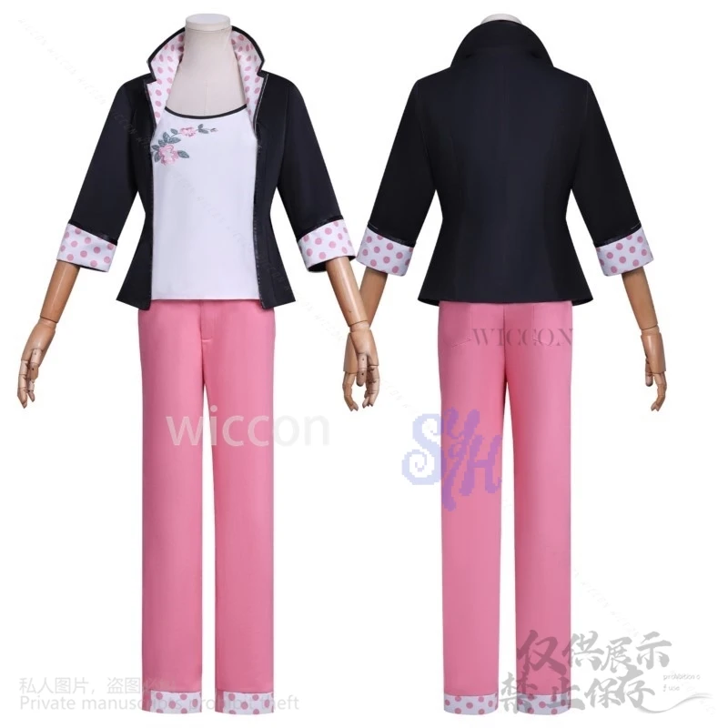 Nadybuu 6th تأثيري ريدي أنيمي زي معطف أسود النقاط الوردية بانت الوردي Kawaii موحدة Jirai Kei الفتيات حفلة الهالوين مخصصة