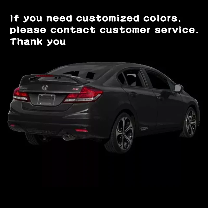 SI Style Rear Spoiler PAINTED Fits 2013-2015 9TH Honda Civic 4 Door Rear Trunk Spoiler Rear Wing Exterior Parts Auto Accessorie