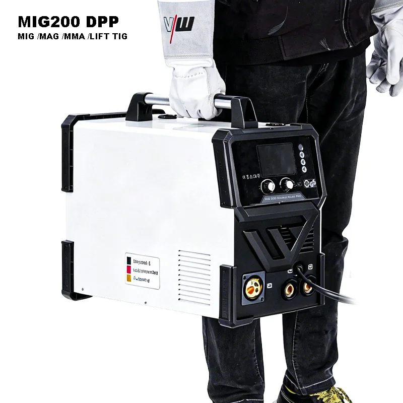 4-in-1 Intelligent Welding Machine MIG MAG MMA Manual Arc LIFT TIG Digital Panel 24KD Welder Aluminum Welding Gun Ground Clamp