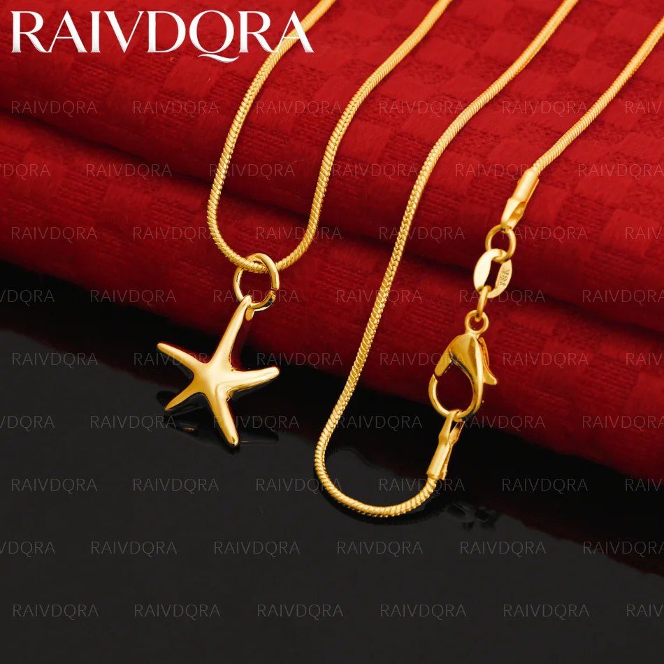 18K Gold Plated Star Pendant Necklace For Women Men Creativity Gifts Street All-match Party And Daily Wear
