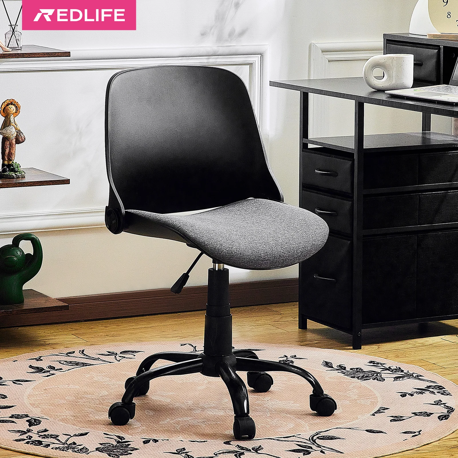 Redlife Office Chair w/ Foldable Backrest ,Home Office Desk Chairs Armless Computer Chair Adjustable Furniture for Home & Office