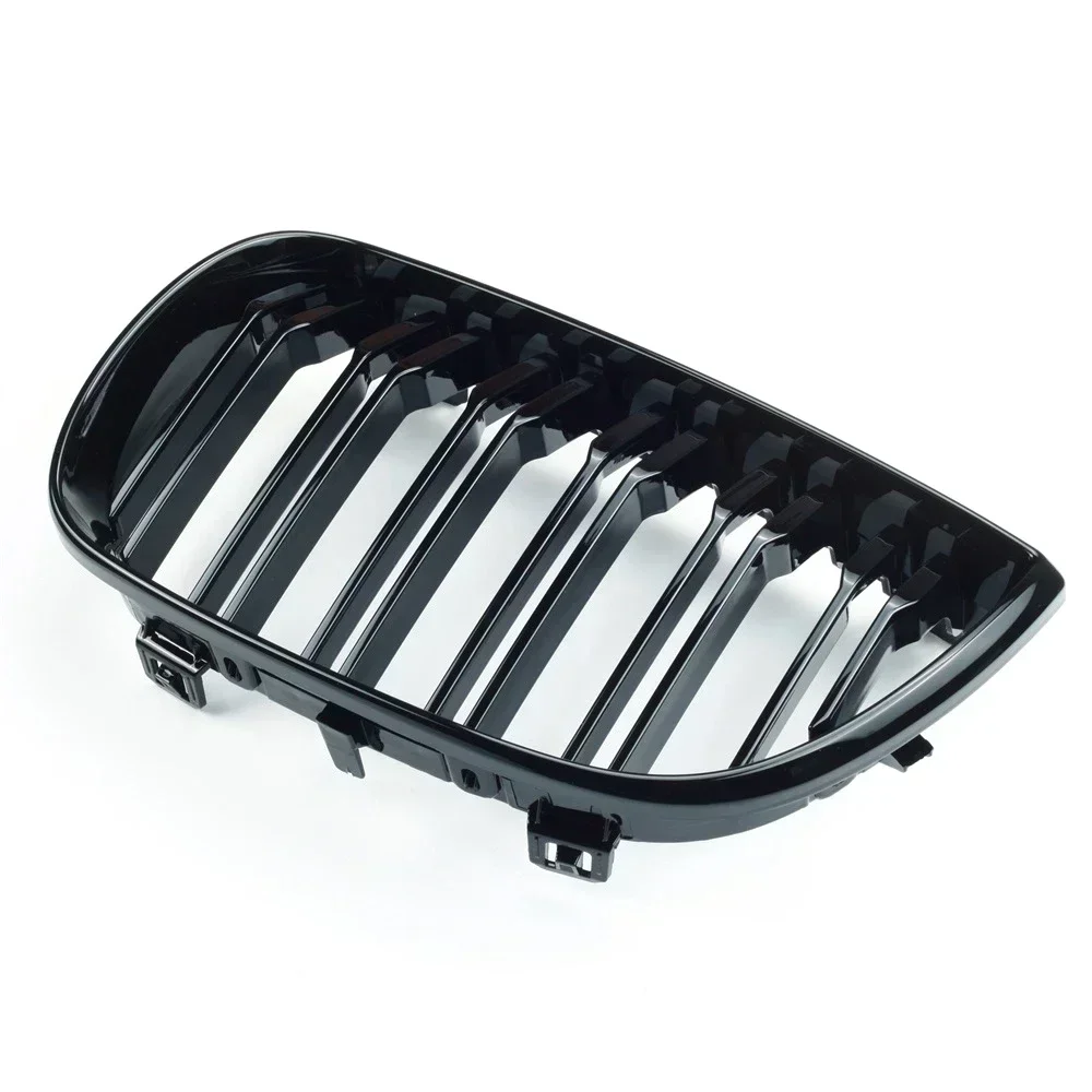 Gloss Black Grills Capa para BMW Série 1, Amortecedor Frontal, Facelift Gentilmente, Grade Estilo M, E81, E87, 2004-2011, 128I, 130I, 135I