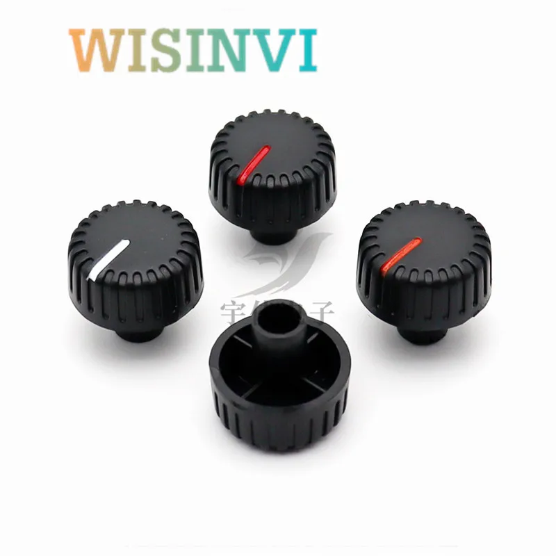 5PCS 21×19MM Plastic Long Handle Knob Diameter 21mm Height 19mm Potentiometer Knob Flower Shaft / D Shaft Inner Hole 6mm