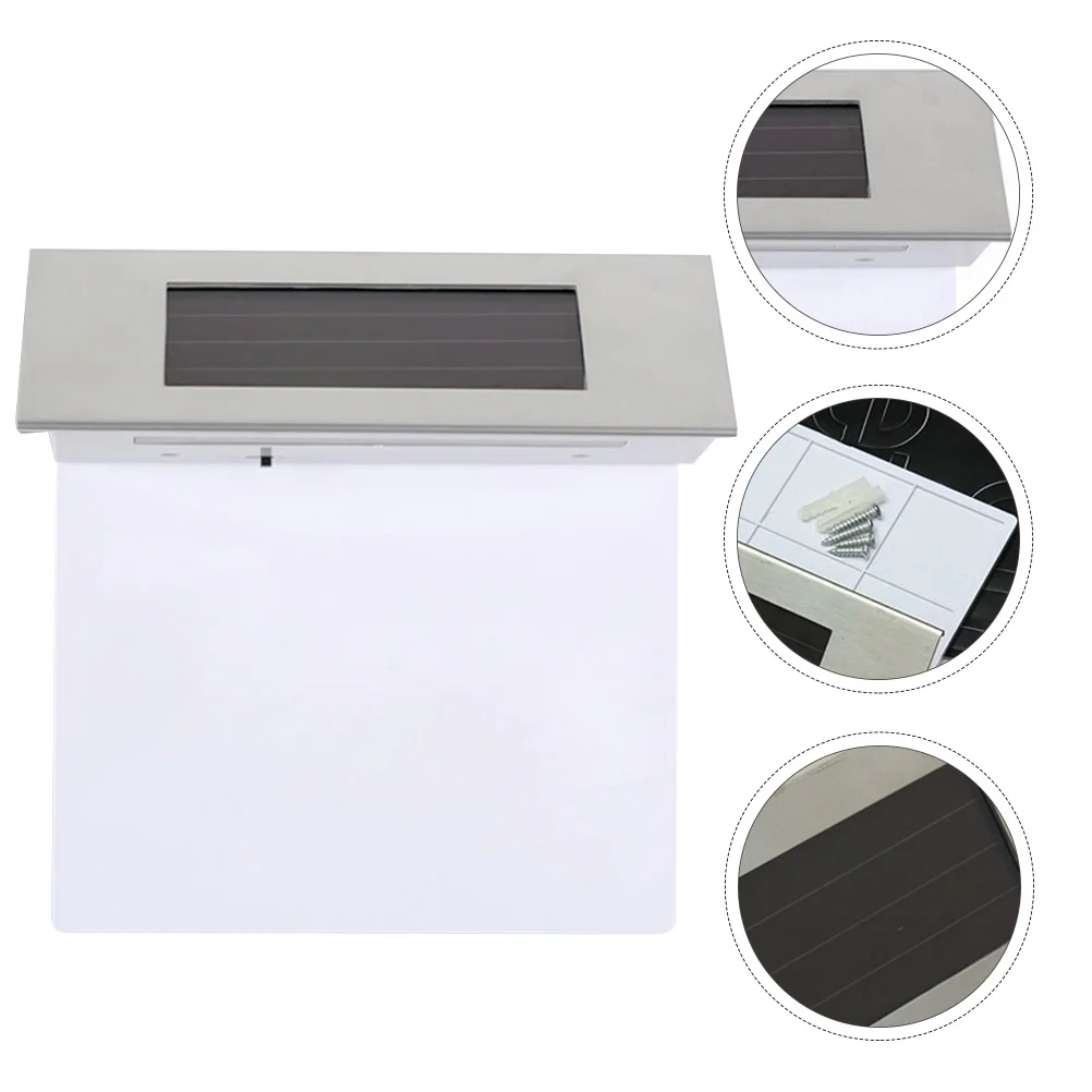 

2Pcs Solar House Number Light Stainless Steel ABS Solar Charging Waterproof Wall Mounted LED Address Plaques Outdoor Door Number