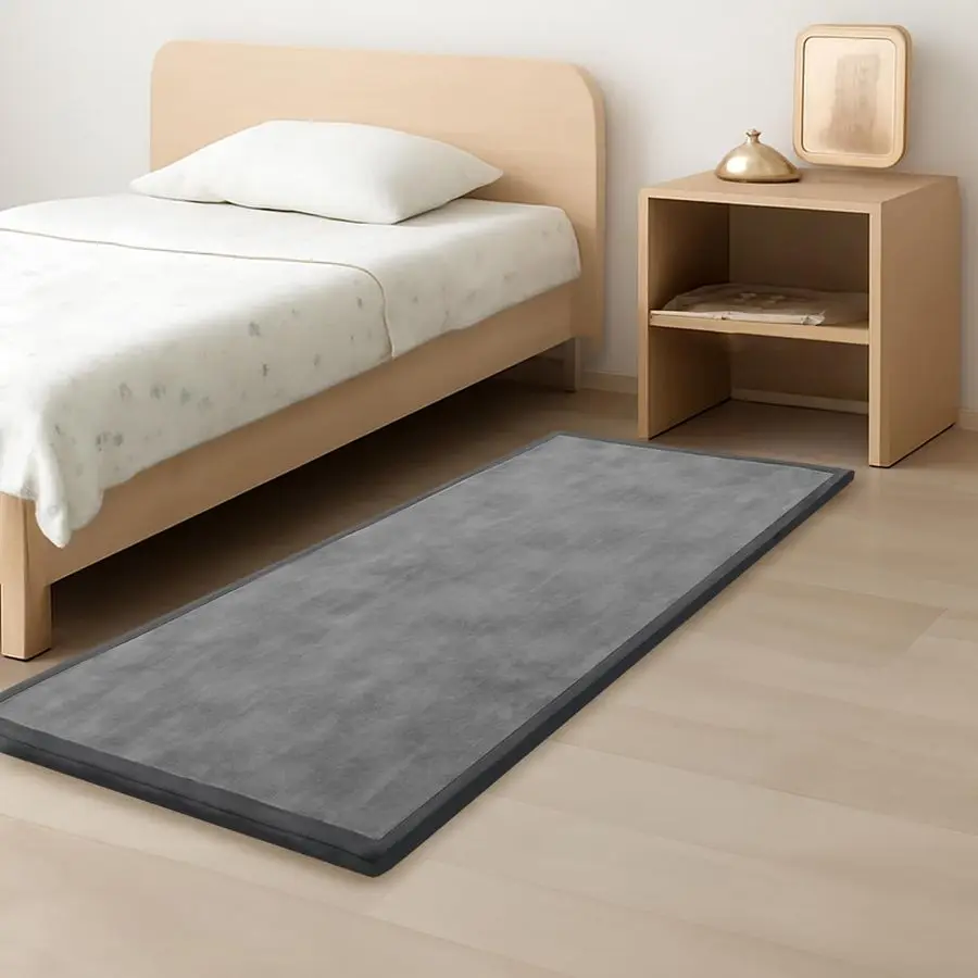 

Thick Baby Play Mat for Floor, 28x72 Foam Tummy Time Mat, Padded Support Soft Plush Bedside Rugs for Infant Kids Toddler Crawlin