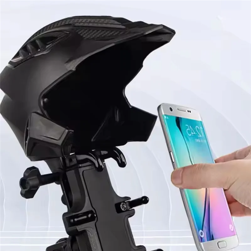 

NEW-Motorcycle Helmet-Shaped Phone Mount Sun Shade Small Holder Rainproof Rotation Motorbike Navigation