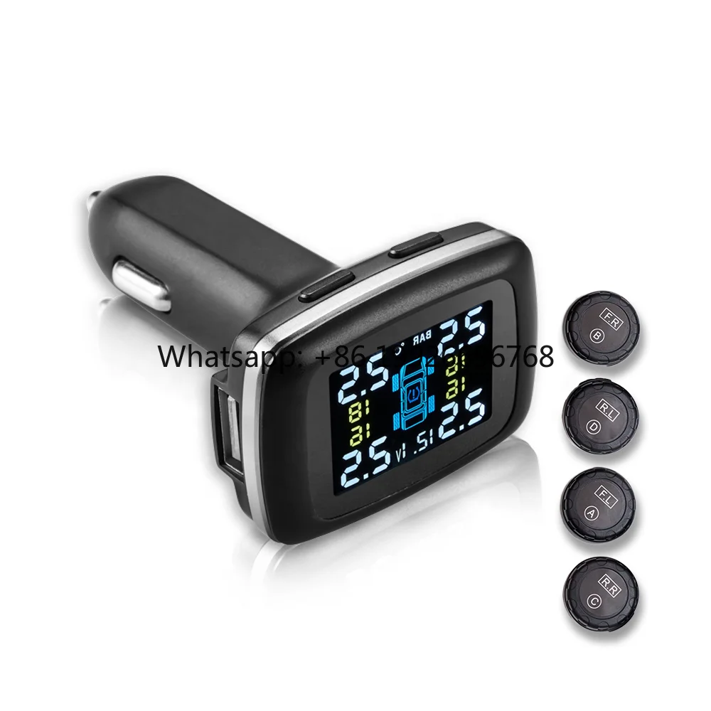 

Sale Kit Cigarette Light TPMS Automotive Tools Wireless Tire Pressure Monitoring System