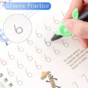 Wiederverwendbares pädagogisches kalligraphisches Schreibbuch für Kinder, magisches Schreibbuch, spanische Kalligraphie, Briefspielzeug, Montessori, 4 Bücher 10 Hauptverkaufsbücher in Spanisch - №1