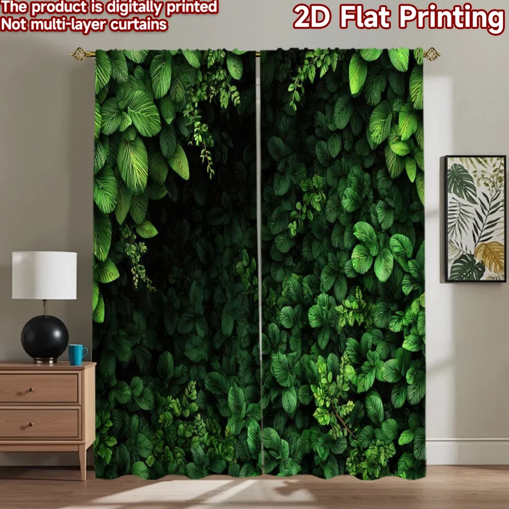 

1pc 2D flat Photography Backdrop Tapestry Dense Green Foliage 100% Polyester Festive Wall Decor for Suitable for indoor