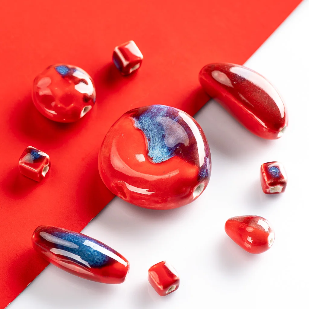 

Special-shaped Ceramic Beads Porcelain Crafts Jewelry Handmade DIY Materials #MY304