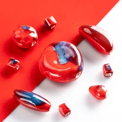 Special-shaped Ceramic Beads Porcelain Crafts Jewelry Handmade DIY Materials #MY304