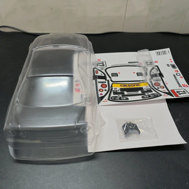 TM234 1/10 Mini Nissan GTR R34 Clear Body Car Shell,165mm width,210mm wheelbase for Tamiya M-Chassis