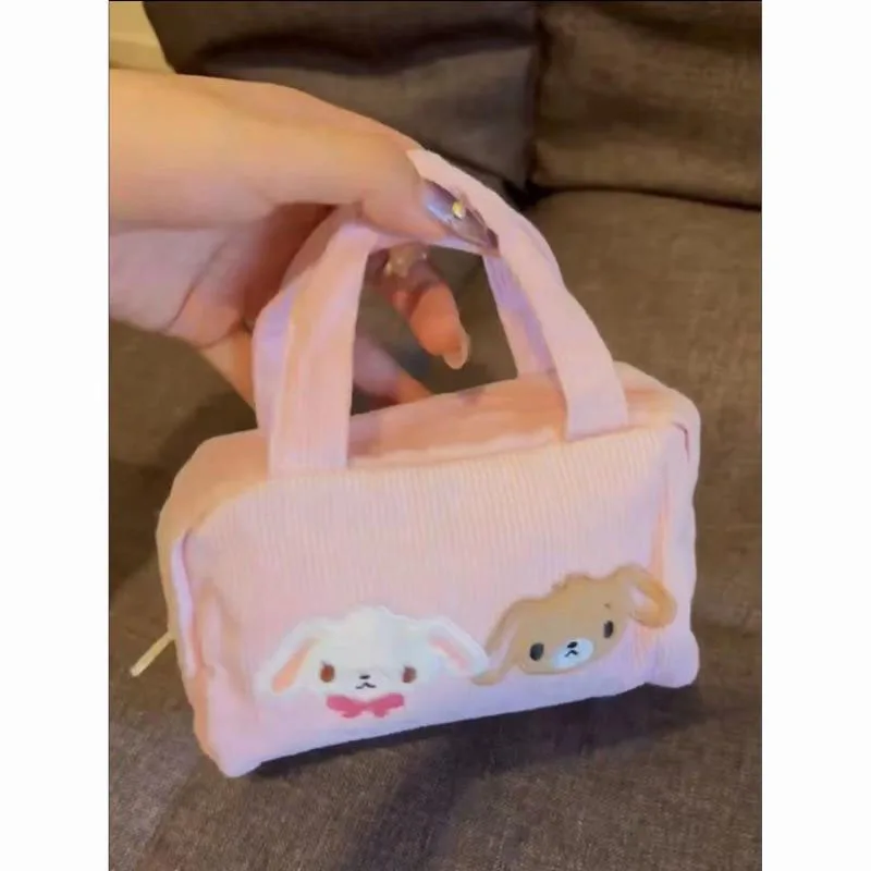 New Kawaii Cute Sanrio Sugarbunnies Bag Makeup Bag Portable Small Bag Zipper Portable Storage Wash Bag Ins Gift For Girls