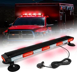 34inch Emergency Rooftop Strobe Lights Bar Flashing Safety Traffic Advisor Warning Hazard Snow Plow Light W/Magnet Base